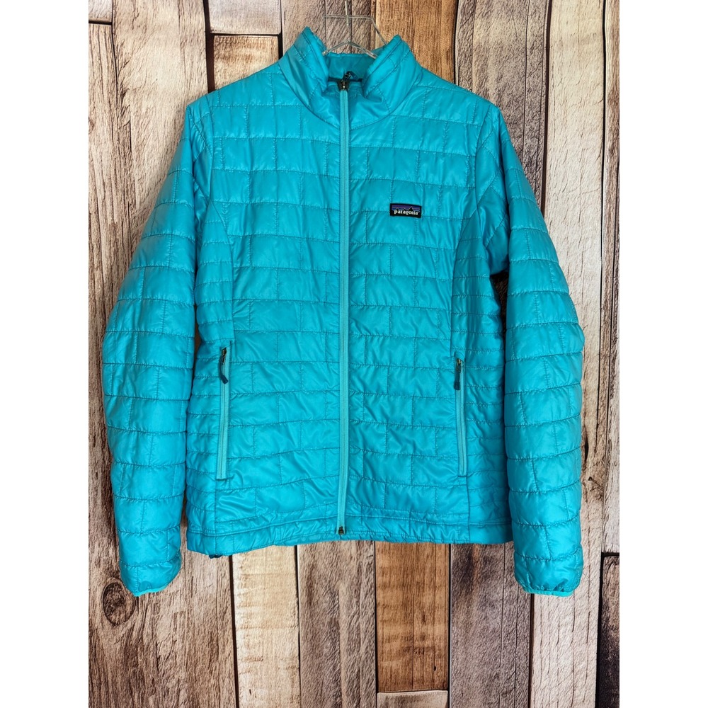 Patagonia Jacket Nano Puff Insulated Lightweight Gorpcore Teal Fall Hiking Large
